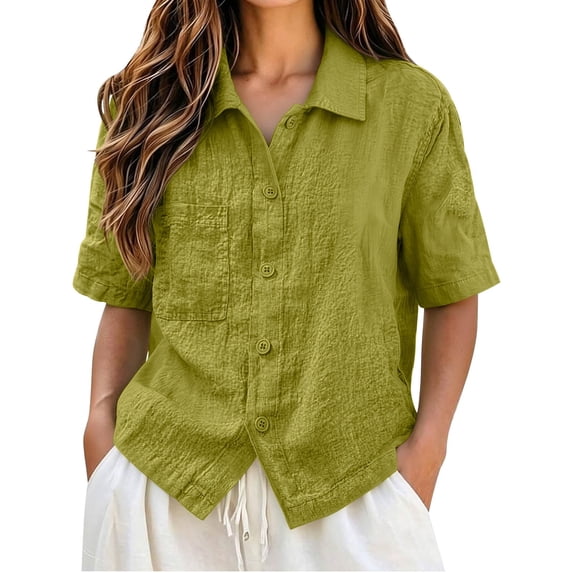 Blouses for Women Loose Short Sleeved Daily Casual Shirts
