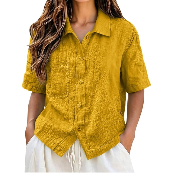 Blouses for Women Loose Short Sleeved Daily Casual Shirts
