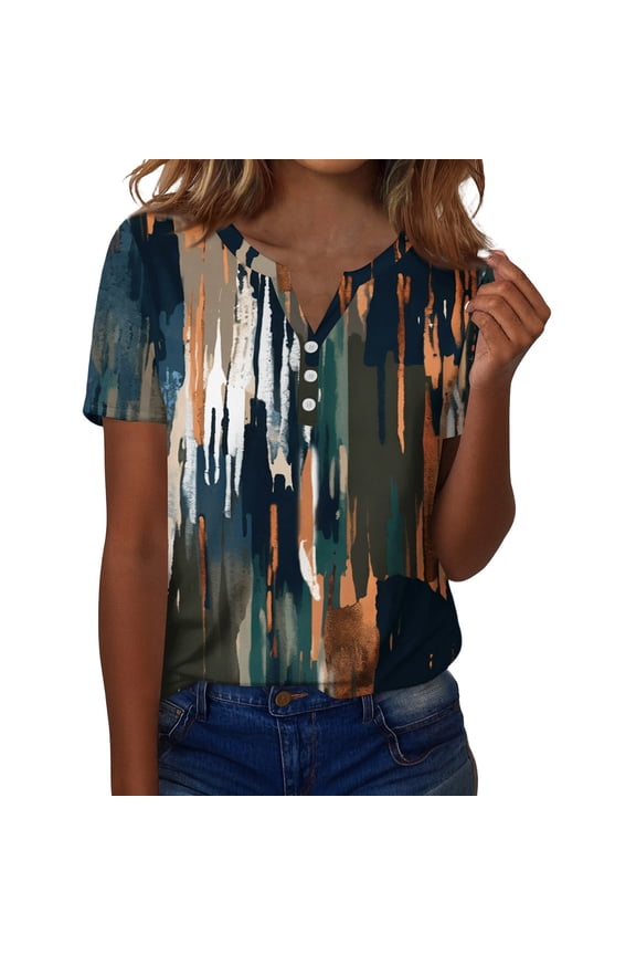 Blouses for Women Vintage Boho Tunic Shirt Floral Print Casual Boutique Fashion Top Artistic Blouse