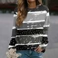 thumbnail image 1 of Blouses for Women Women's Casual Fashion Print Long Sleeve O-Neck Pullover Top Blouse, 1 of 5