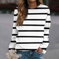 thumbnail image 1 of Blouses for Women Women's Casual Fashion Print Long Sleeve O-Neck Pullover Top Blouse, 1 of 5