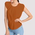 thumbnail image 1 of Blouses for Women Women's Fashion Printed Short-sleeved Button Round Neck Casual Tops, 1 of 5