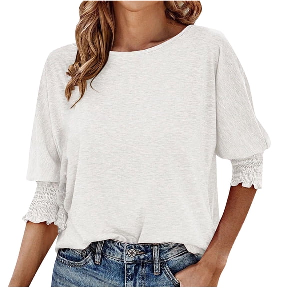 Blouses for women Casual Color Round Neck Short Sleeve Tops Blouses Blouses for Women Fashion