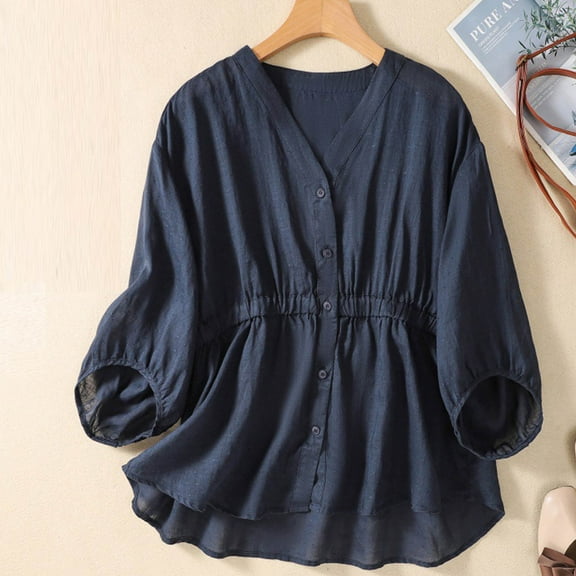 Blouses for women's Fashion Casual T-Shirt Short Sleeve V-Neck Sweatshirt Tops Blouse Blouses for Women Fashion