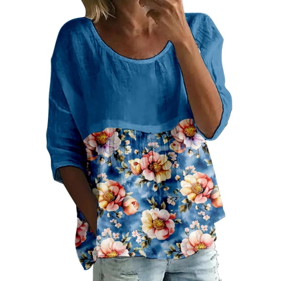Blouses for women dressy casual Bubble Wrinkles Soft Clothing M Blue womens blouses