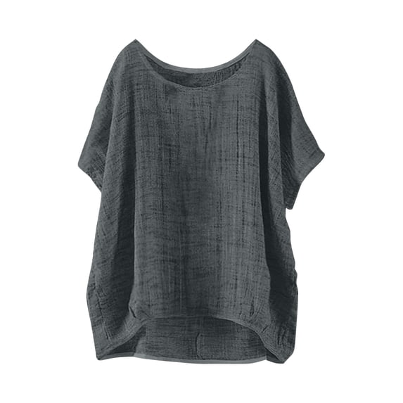 Blouses for women dressy casual Cotton and Linen Soft Clothing S Gray womens blouses