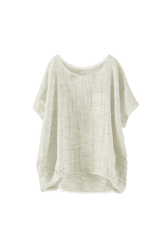 Blouses for women dressy casual Flax Soft Clothing XXL Beige womens blouses