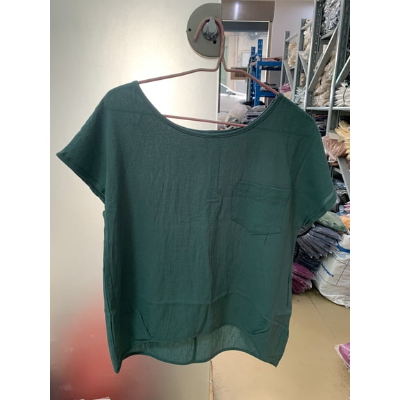 Blouses for women dressy casual Flax Soft Clothing XXXL Green womens blouses