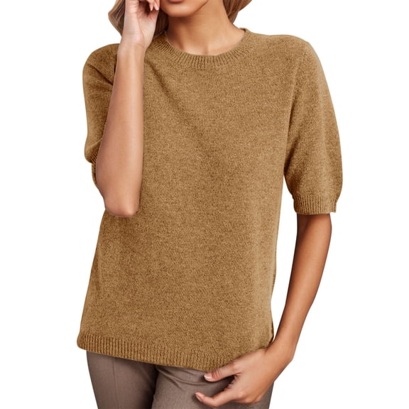 Blouses for women dressy casual Knitting Cotton Soft Clothing XXL Gold womens blouses