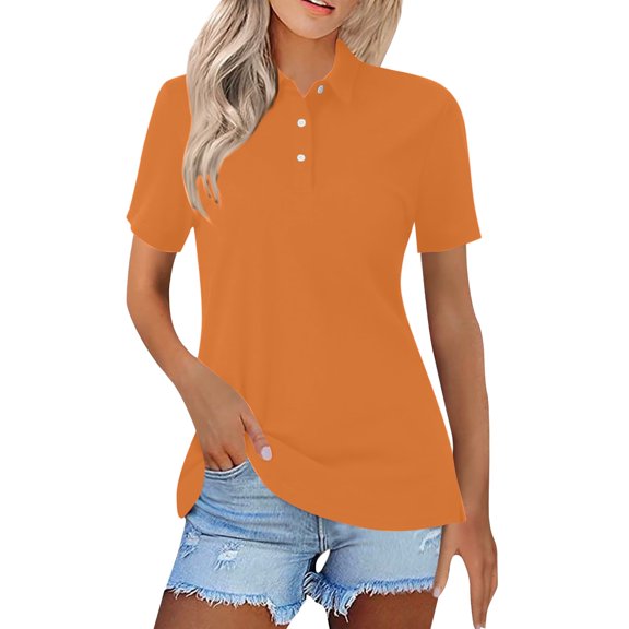 Blouses for women dressy casual Mesh Soft Clothing S Orange womens blouses