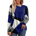 thumbnail image 1 of Blouses for women dressy casual Polyester Soft Clothing M Blue womens blouses, 1 of 5