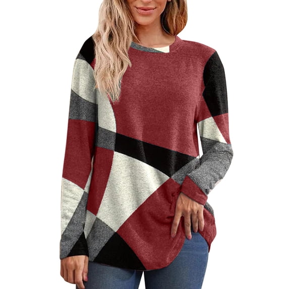 Blouses for women dressy casual Polyester Soft Clothing M Red womens blouses