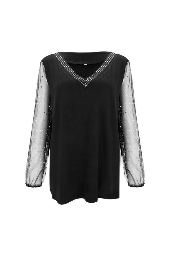 Blouses for women dressy casual Polyester,Spandex Soft Clothing L Black womens blouses