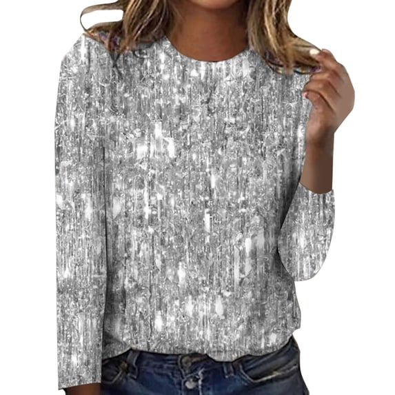 Blouses for women dressy casual Polyester,Spandex Soft Clothing L Gray womens blouses