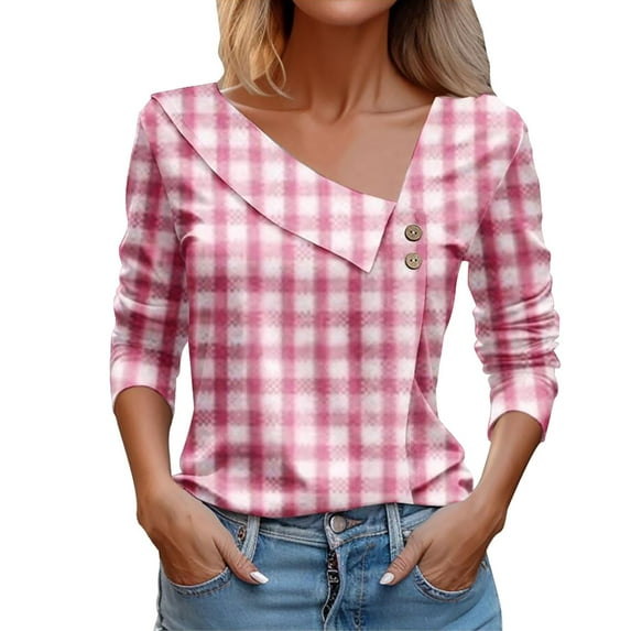 Blouses for women dressy casual Polyester,Spandex Soft Clothing L Pink womens blouses