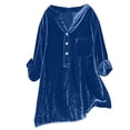 thumbnail image 1 of Blouses for women dressy casual Polyester,Spandex Soft Clothing M Blue womens blouses, 1 of 5
