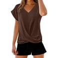 thumbnail image 1 of Blouses for women dressy casual Polyester,Spandex Soft Clothing M Brown womens blouses, 1 of 5
