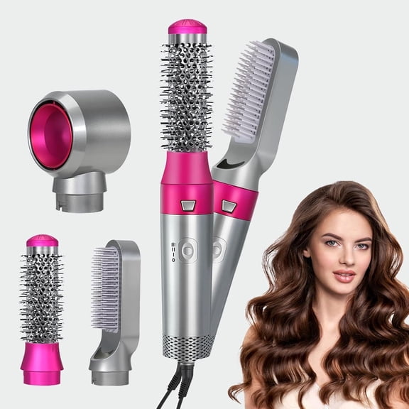 Blow Dryer Brush Set, Air Sculpt 3-in-1 Hot - Salon Blowout Styler for Curling, Volumizing & Straightening with 3 Interchangeable Heads, Sleek Frizz-Free Hair, ALCI Safety Plug