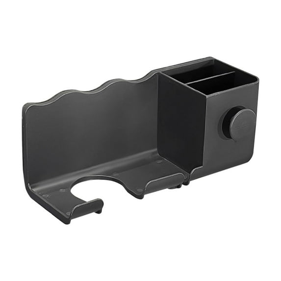 Blow Dryer Holder Stand Wall-mounted Hair Dryer Rack Styling Tool Organizer for Bathroom Decor No Drilling (Gray)