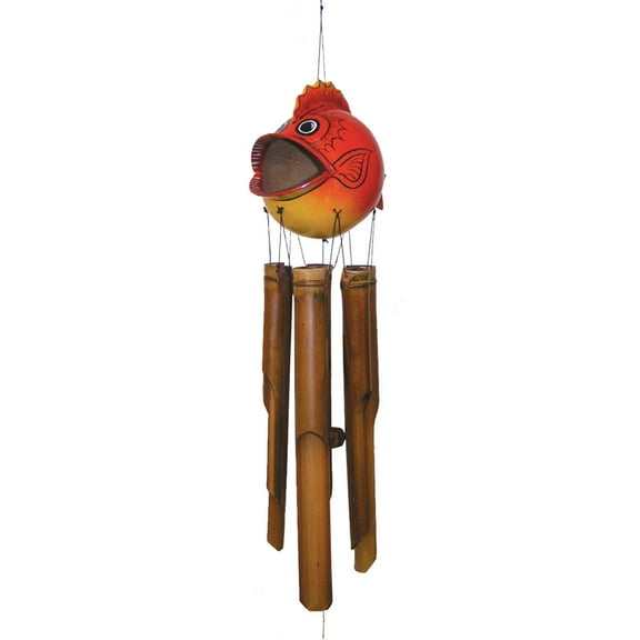 Blow Fish Bamboo Wind Chime-assort color