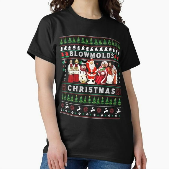 Blow Molds Light Up Christmas Funny Christmas Sweater Style With A G18022 Unisex T-Shirt, Up to Size 5XL