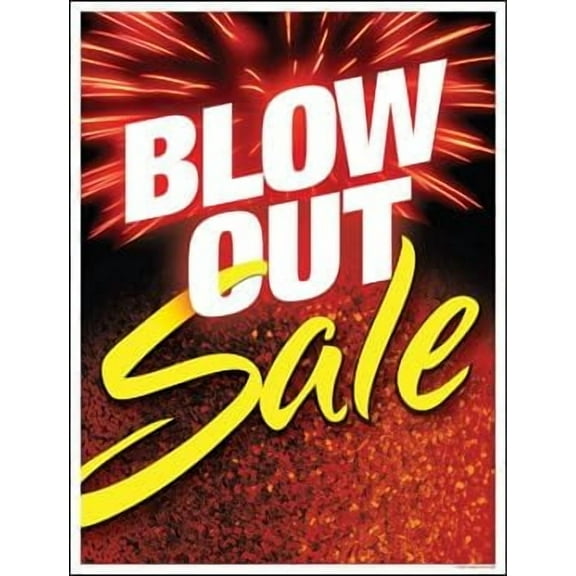 Blow Out Sale Window Sale Sign Posters Retail Store Signs (P70-38" x 50")