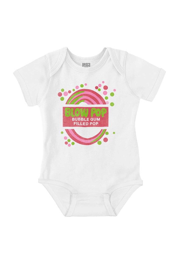 Blow Pop Retro Candy Gum Cute Vintage Romper Boys or Girls Infant Baby Brisco Brands NB