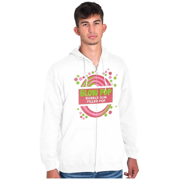 Blow Pop Retro Candy Gum Cute Vintage Zip Up Hoodie Men's Women's Brisco Brands M