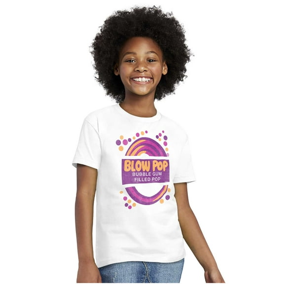 Blow Pop Retro Candy Lollipop Wrapper Crewneck T Shirts Boy Girl Teen Brisco Brands L