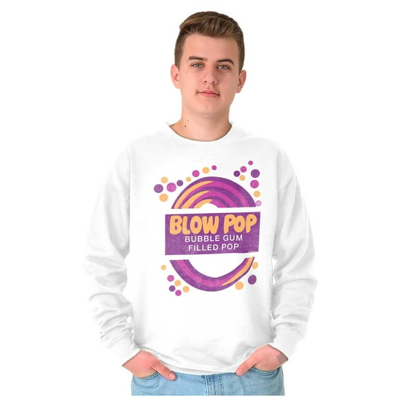 Blow Pop Retro Candy Lollipop Wrapper Sweatshirt for Men or Women Brisco Brands S