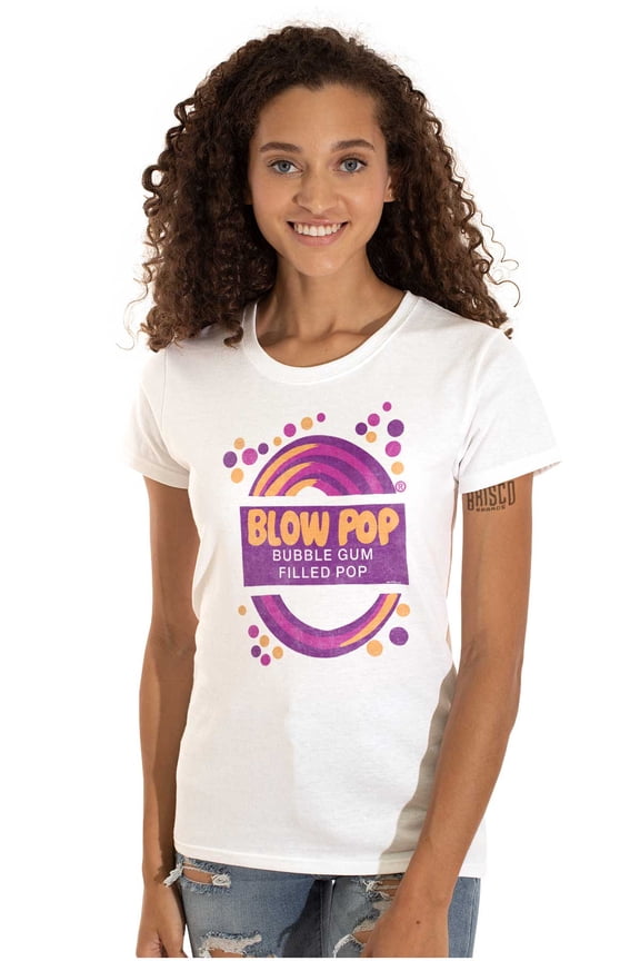 Blow Pop Retro Candy Lollipop Wrapper Women's T Shirt Ladies Tee Brisco Brands S