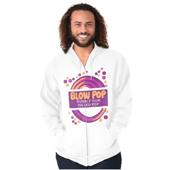 Blow Pop Retro Candy Wrapper Zip Up Hoodie Men's Women's Brisco Brands M
