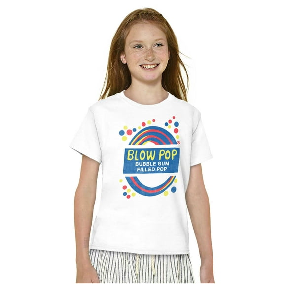 Blow Pop Retro Lollipop Candy Wrapper Crewneck T Shirts Boy Girl Teen Brisco Brands X