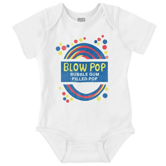 Blow Pop Retro Lollipop Candy Wrapper Romper Boys or Girls Infant Baby Brisco Brands 18M