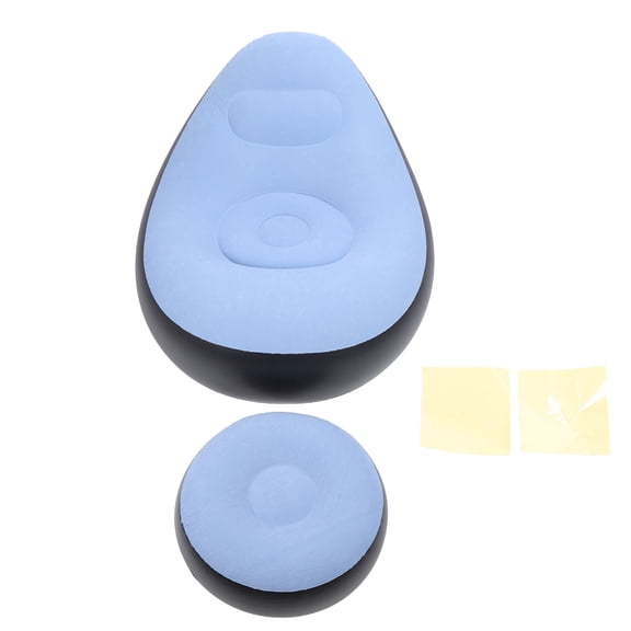 Blow Up Lounger, Ergonomic Bottom Quick Valve Inflatable Lounge Chair Puncture Proof With Inflatable Footrest For Camping