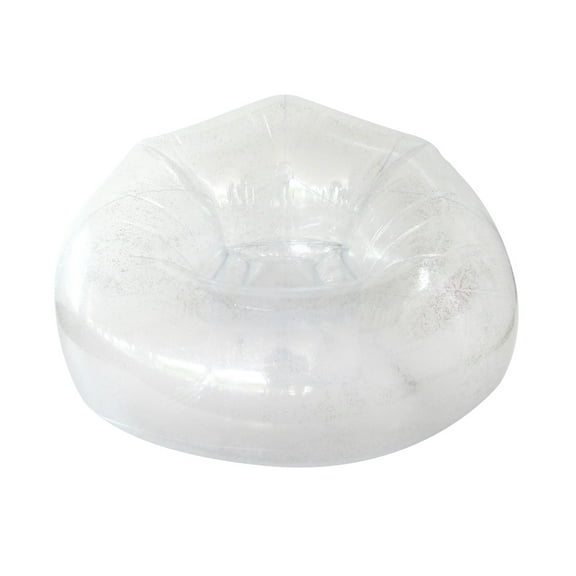 Blow Up Silver Glitter Clear Chair Inflatable Waterproof Dorm Room Essentials Teen Bedroom Home Decor