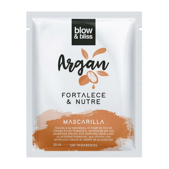 Blow & bliss Argan Oil Hair Intensive Mask Strengthens and Nourishes Repairs Split Ends and Restores Shine 1.01 oz