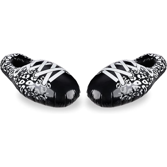 Blow up Clown Shoes for Adults – Clown Costume Accessory - Black and White