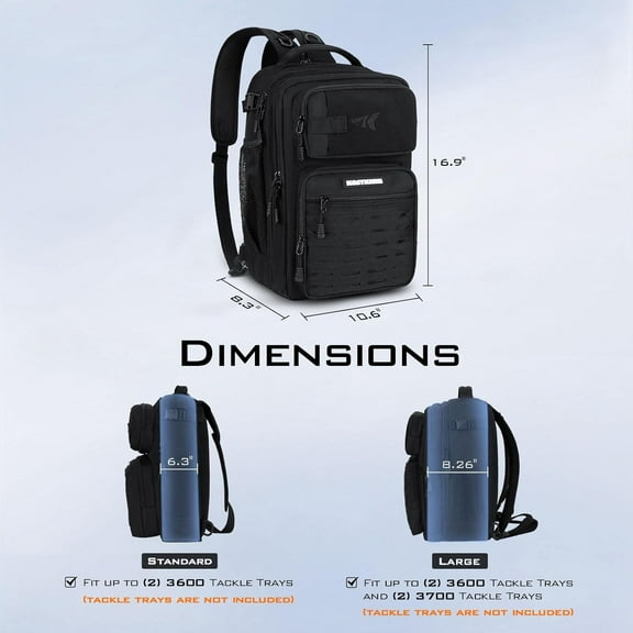 BlowBak Tactical Sling Tackle Bag - Lightweight Fishing Backpack for Storing Gear and Equipment, Gift for Men