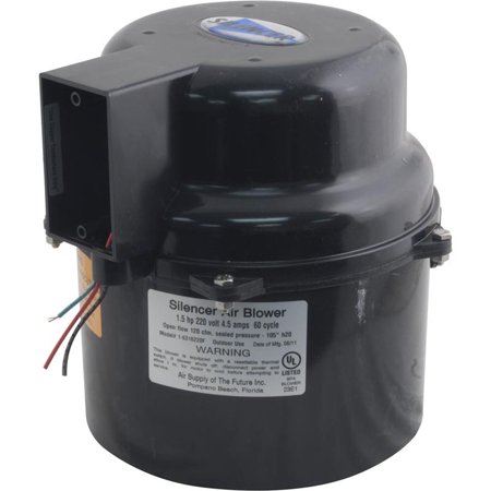 Blower, Air Supply Silencer, 1.5hp,230v, 4.5A, Hardwire