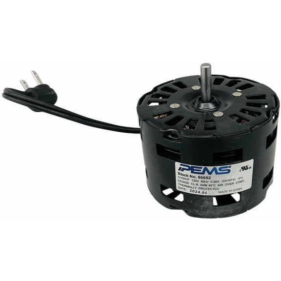 Blower Fan Motor, CCW, 120V, 1285 RPM, 3.3" Dia., 84757, JA2B099N, 86652