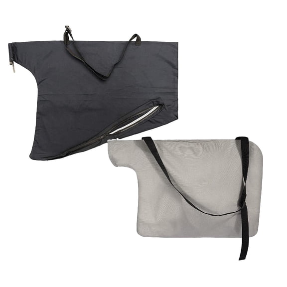 Blower Storage Bag with Zipper and Shoulder Strap, 2-Pack Replacement Blower Vacuum Bags for Leaf Blower, Garage, Yard Tool Storage and Organization, Black and Silver,2pc