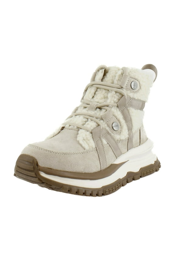 Linx Women's Fashion Sneakers Sand Microsuede/Sand Sherpa Size 7 M