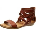 thumbnail image 1 of Blowfish Malibu Billa-K Scotch Dyecut Crisscrossed Zipper Closure Strap Sandals (Scotch Dyecut, 2), 1 of 7