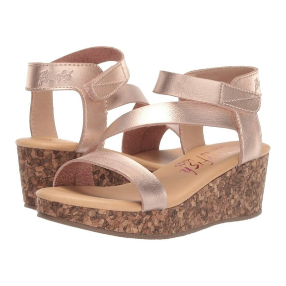Blowfish Malibu Girls Loverli Wedge Sandal Pearl Rose Gold 3M