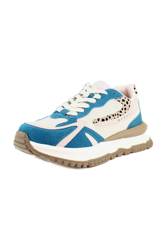 Leo Women's Fashion Sneakers Pink/Blue Size 7.5 M
