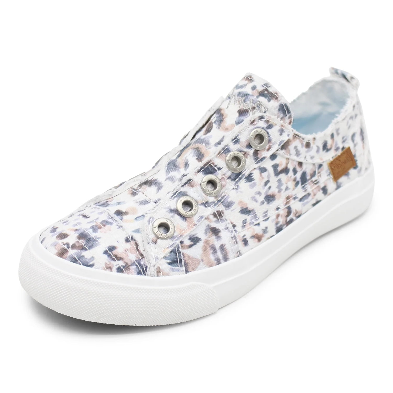 Blowfish Malibu Play Off White Rainforest Leopard Slip On Comfort