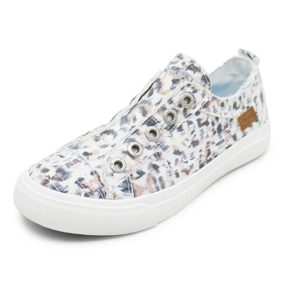 Blowfish Malibu Play Off White Rainforest Leopard Slip On Comfort Sneakers Shoe (Off White Rainforest Leopard, 7)