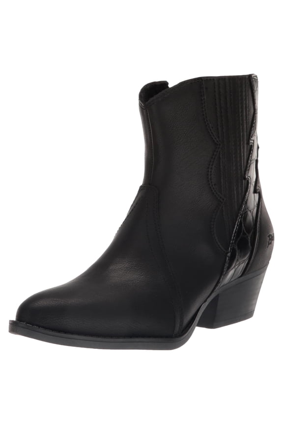 Malibu Spangle Boots Women's US 7.5 Black Side Zip Pointed Toe JOBB345