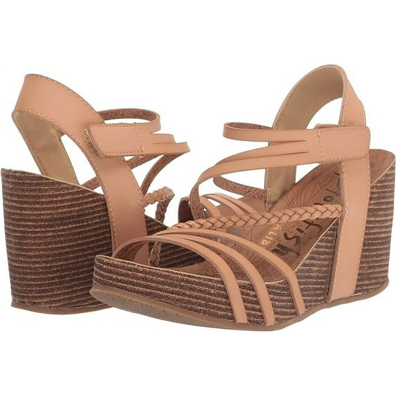 Blowfish Malibu Women's Heidi Wedge Sandal, Dune Dyecut, 8.5